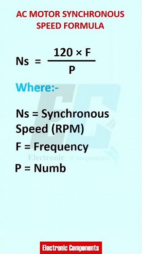 Formula of Synchronous Speed (RPM)