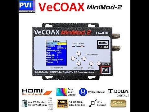 vecoax minimod2 hdmi modulator for any hdmi over coax hdmi distribution provideoinstruments