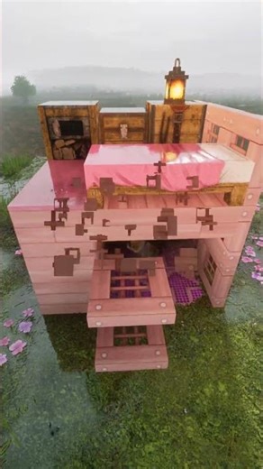 Minecraft small cherry house🏠 #shorts #minecraft #gaming