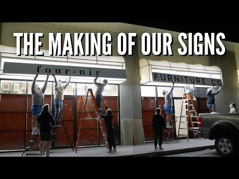 Creating our Store Signage the DIY Way | Opening a Flipping Storefront Ep.12