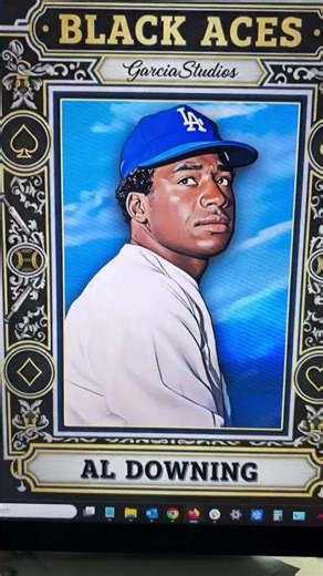 AL DOWNING⚾️BLACK ACES!⭐️Tribute #fanart⁠ ⚾️ #cardart design! ⁠