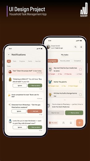 UI UX Design Project | Mobile Task Management App