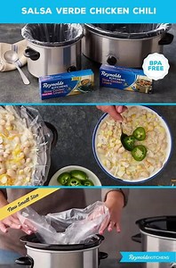 This spin on a classic will score at your next gameday party. Leave the cleanup to us, when you use one of our Slow Cooker Liners– made in the USA. Clean up in 8 seconds or less, guaranteed! Get the recipe: http://bit.ly/2ETwm8n | Reynolds Brands