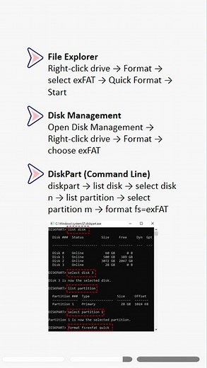 Convert FAT32 to exFAT safely. 🚀 #fat32 #exfat
