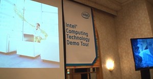 Intel Computing Technology Demo in Taipei - controlling lightning with our fingertips and driving a car with no hands