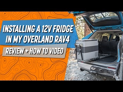 Overland RAV4 trunk slider + fridge install
