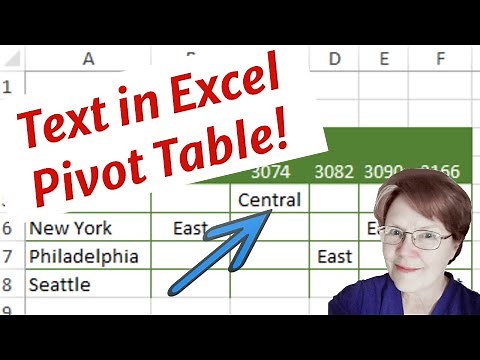 Show Text in Excel Pivot Table Values Area