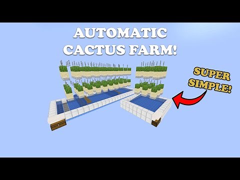 ✅ SUPER SIMPLE Automatic Cactus Farm! | Minecraft Java 1.18.1!