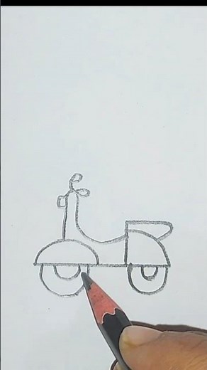 “How to Draw a Motorbike ✏️ | Easy Bike Drawing for Beginners | Viral Art #shorts”