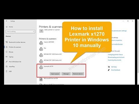How to install Lexmark x1200 / x1270 printer driver manually using its basic driver in Windows