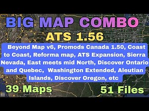 ATS 1.56 BIG MAP COMBO 39 Maps, 51 Files. All map links, and placed in the correct load order👍
