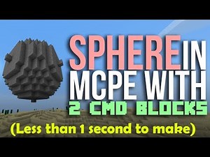 How to make SPHERES in Minecraft with command blocks in Minecraft PE