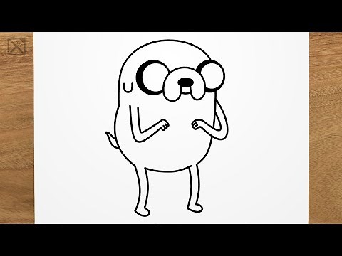 How to draw JAKE (Adventure Time) step by step, EASY