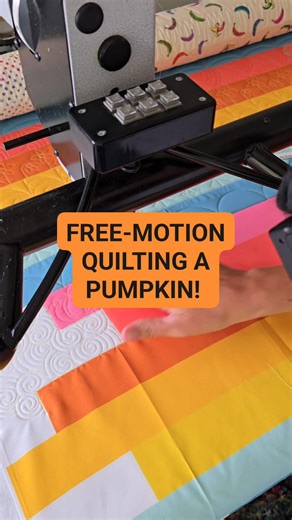 15K views · 165 reactions | Pumpkin season meets quilting season! 李 In this sneak peek from my brand new free class, Strip by Strip, I’m showing you exactly how to free-motion quilt this cute pumpkin — all hand-guided, no rulers! Want to join the fun? Comment PUMPKIN below, and I’ll send you the info!  | Piece N Quilt | Facebook