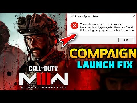 How to Fix COD MW 3 | discord_game_sdk.dll Missing | sp23-cod.exe System Error Solution (Win 10/11)