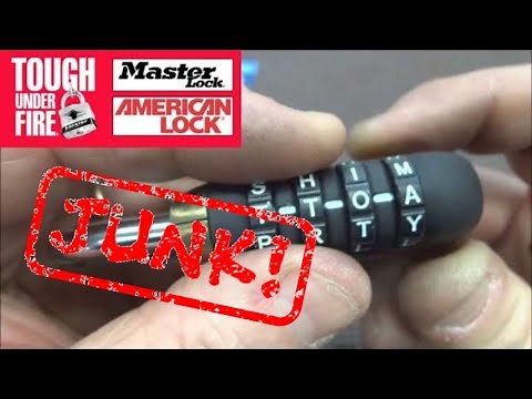 (184) Master Lock WordLock Combination (JUNK!)