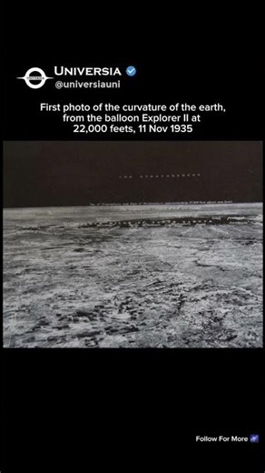 First Ever Photo of Earth's Curve 1935 Explorer II Takes to the Skies