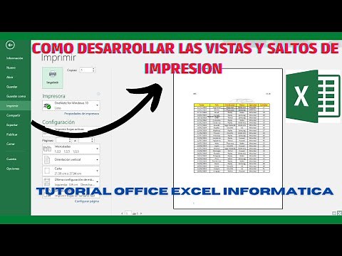 COMO TRABAJAR CON VISTAS DE IMPRESIÓN Y SALTOS DE LINEA EN EXCEL