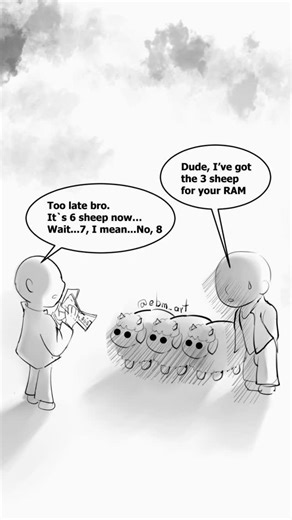 EBm on Instagram: "The world when I finally save up enough for a new computer 🙃 What is going on 😭 . #relatable #techhumor #pcbuild #computerproblems #inflation #memesdaily #funnyreel #digitalart #artistmemes #techmemes"