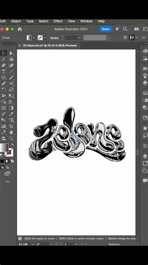 3D Chrome Effect in Adobe Illustrator | Easy Tutorial