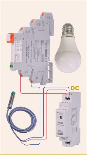 wiring relay module with a sensor and power supply
