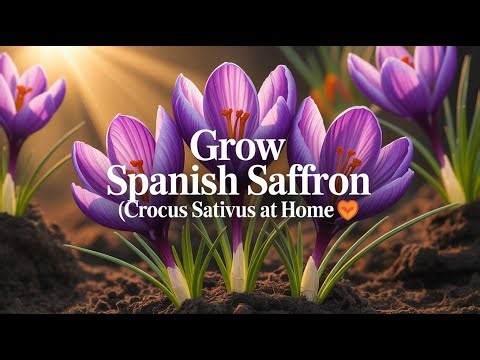 The Golden Bloom — How to Grow and Care for Spanish Saffron (Crocus sativus) in Your Own Garden