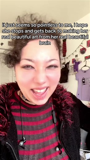 I feel like a disappointed teacher like Ms Autumn i know you can do better than that because ive seen you lol anyways hope she stops doing that bc im not financially support ppl who are supposed to be artists what use ai im just not #emilieautumn #plaguerats