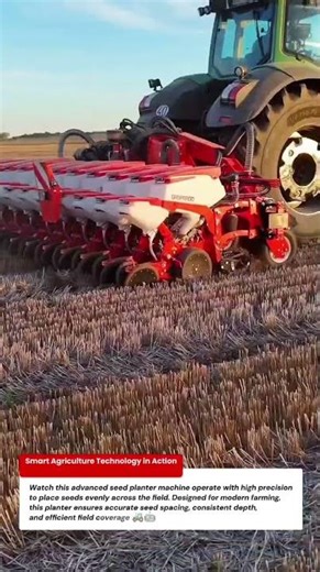 Advanced Seed Planter Machine in Action | Modern Farming Precision Technology 🚜🤖