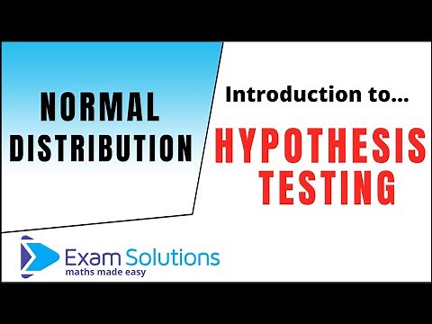Introduction to Hypothesis testing for Normal distribution | ExamSolutions