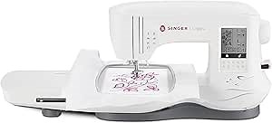 SINGER Legacy SE300 Computerized Sewing & Embroidery Machine | 250 Stitches, 200 Designs, USB Transfer, 1-Step Buttonhole, 10 Presser Feet & 2 Embroidery Hoops