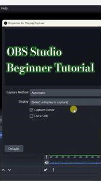 OBS Studio Tutorial (Beginner Guide)