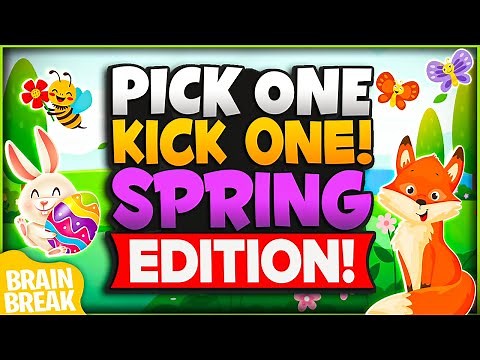 Spring - Pick One, Kick One | Spring Brain Break | Spring Games For Kids | Just Dance | GoNoodle