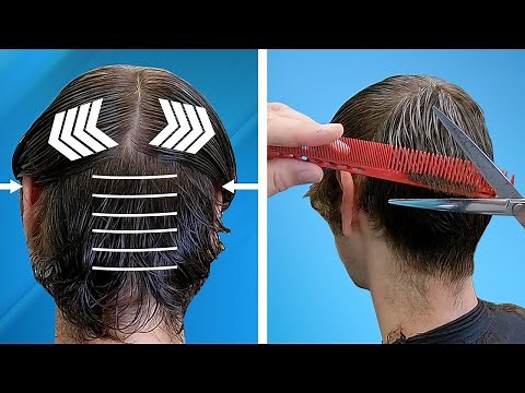 How To SCISSOR CUT Men's Hair | Step by Step Guide | How to Scissor Cut men's Hair Lesson