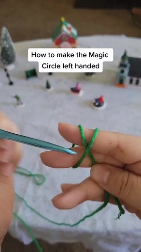 Left-Handed Magic Circle Crochet Tutorial