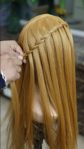 Waterfall braid hairstyle / how to make waterfall braids / easy waterfall braid