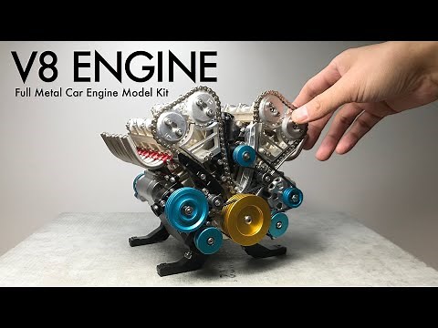 V8エンジン【EngineDIY】メタルキット製作「Full Metal V8 Engine Car Model Kit」