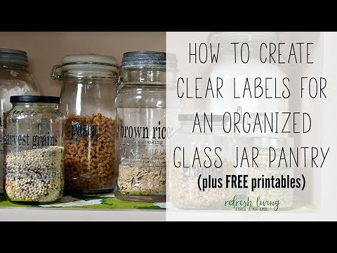 DIY Pantry Labels for Glass Jars