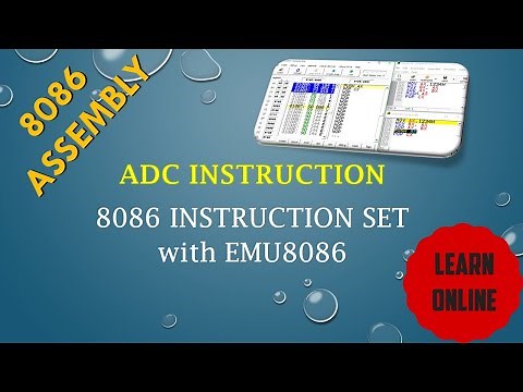 ADC INSTRUCTION |8086 Instruction set with emu8086 | ADDITION WITH CARRY IN ASSEMBLY EXAMPLE 8086