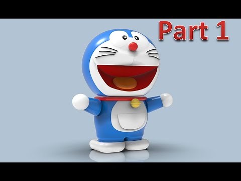 Doremon 3D model in SolidWorks | Head | Part 1