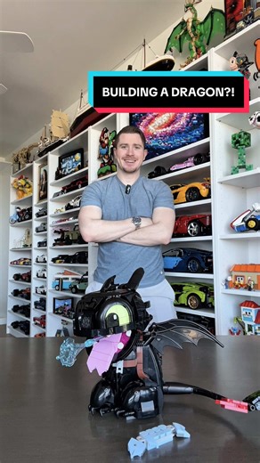 Building the Toothless LEGO Set from How to Train Your Dragon