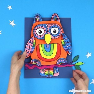 194K views · 1.1K reactions | New on the blog this week is a fun 3D pattern art owl project. Hoot hoot! | The Craft Train | Facebook