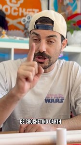 29K views · 935 reactions | I just crocheted Darth Maul’s Double-Bladed Lightsaber 臨敖 Who wants to see the process?? @FYI- This is just a tiny part of a much larger tutorial and vid of my entire process from idea to “execution” 喝… get it? Let the fuzz fly friends!! Hope you enjoy. #crochet #darthmaul #starwarscrochet #crochetwithme | Brochet | Facebook