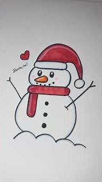 Comment dessiner un bonhomme de neige simplement ? Livre de Noël à offrirsur dessinfaciletutos.com !