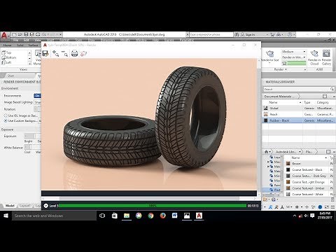 AutoCAD 3D Modeling - Tyre Tutorial - AutoCAD 2018