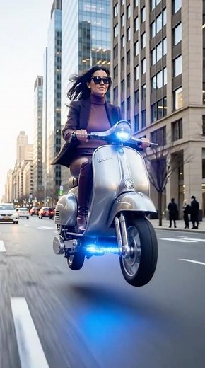 She Pressed the Button… and the Futuristic Scooter Started to HOVER! 🚀😱 | Next-Gen AI Technology