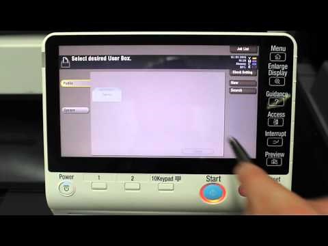 Konica Minolta bizhub Tutorials: User Box