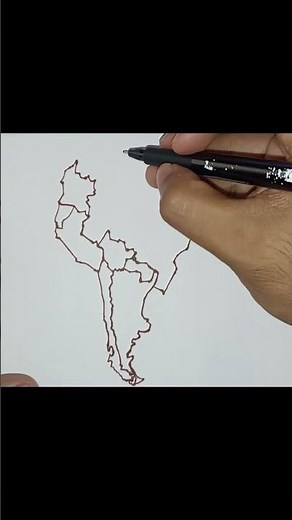 How to draw Map of South America? - Drawing of Map of South America