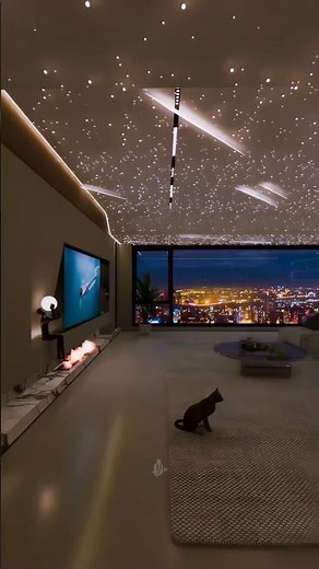 Starry Night Luxury Apartment Tour! ✨ High-Rise Living with City Views 🌃