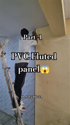 PVC fluted panel Louver Panels Installation on & Louver Panels Wall DecorationsFor bedroom design