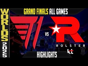 T1 vs KT Highlights ALL GAMES | GRAND FINAL Worlds 2025 | T1 vs KT Rolster